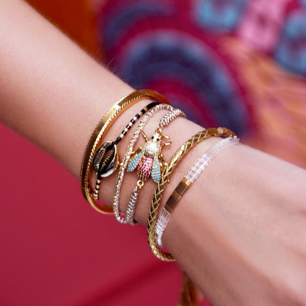 My Jewellery Armband Käfer Strass gold