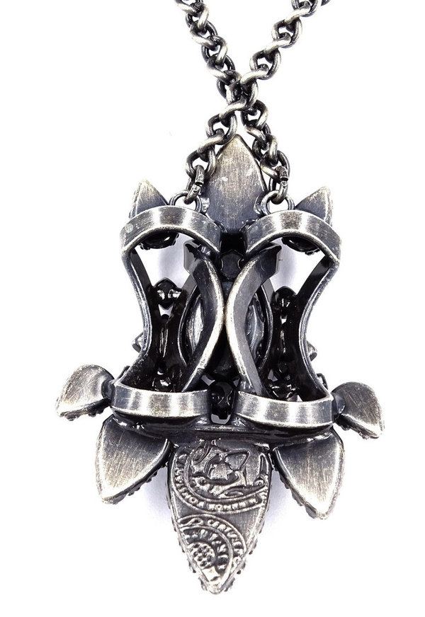 Konplott Halskette Dracula antique silver black