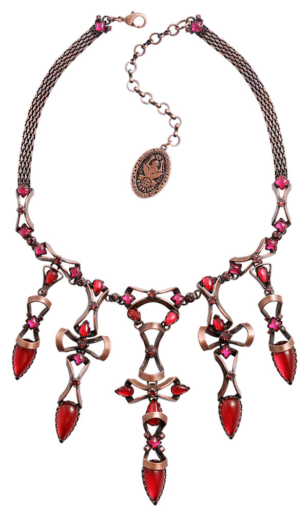 Konplott Halskette Dracula antique copper red