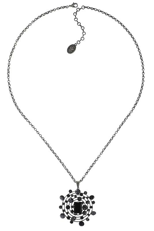 Konplott Halskette Hera XL lang silver black