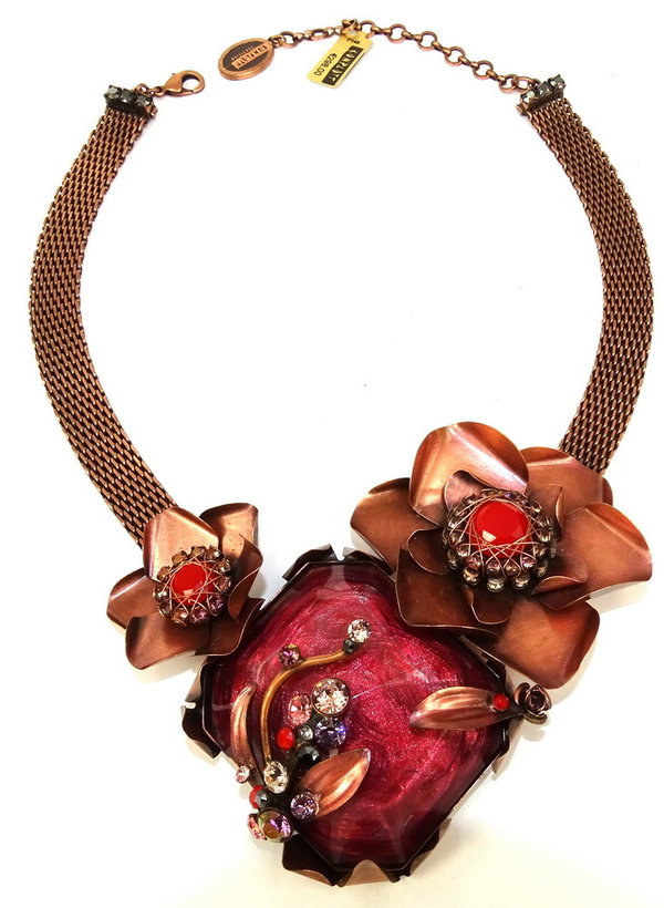 Konplott Halskette In Honor of the Rose big copper-red