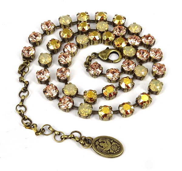 Konplott Halskette Colour Snake beige/brown antique brass