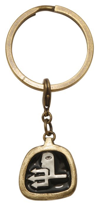 Konplott Schlüsselring Zodiac Sternzeichen Wassermann, brass-antik