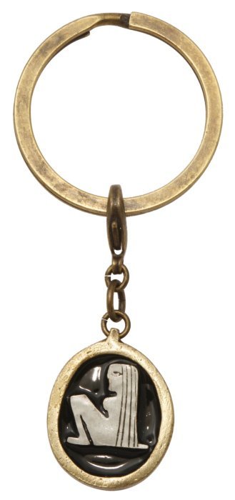 Konplott Schlüsselring Zodiac Sternzeichen Jungfrau, brass-antik
