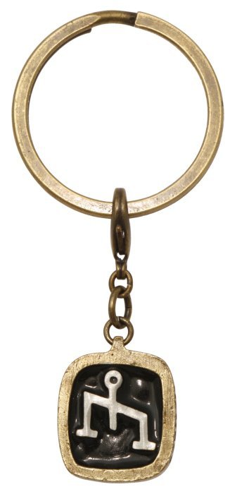 Konplott Schlüsselring Zodiac Sternzeichen Waage, brass-antik