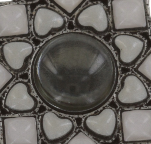 Konplott Ohrringe Mandala white antique silver