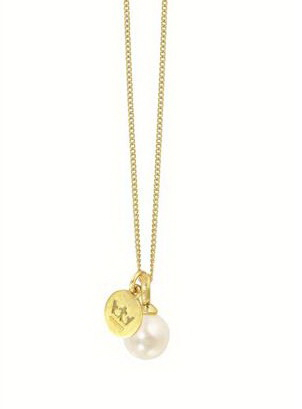 Sence Halskette Essentials Pearl worn gold