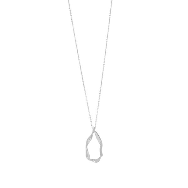Dansk Copenhagen Halskette Fluid Drop Necklace Rhodium Plating