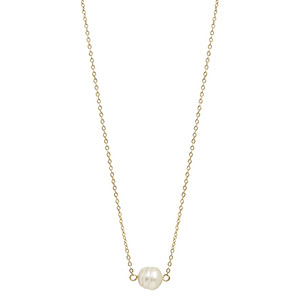 Sence Halskette Sirlig necklace Freshwater pearl worn gold - 45 cm