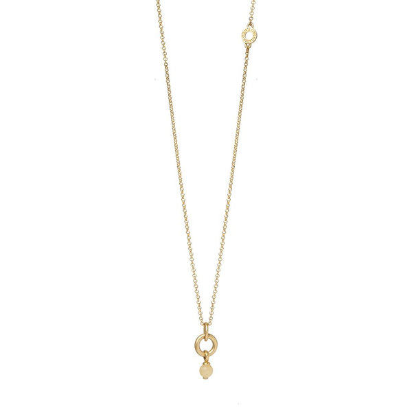 Sence Halskette Knowledge necklace Rose Yellow Jade wg - 45 cm