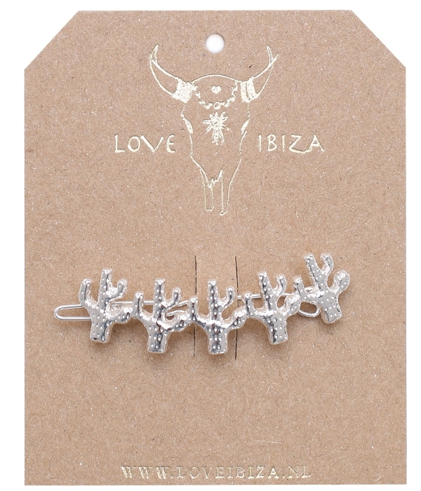 Love Ibiza Haarschmuck Cactus clip silber