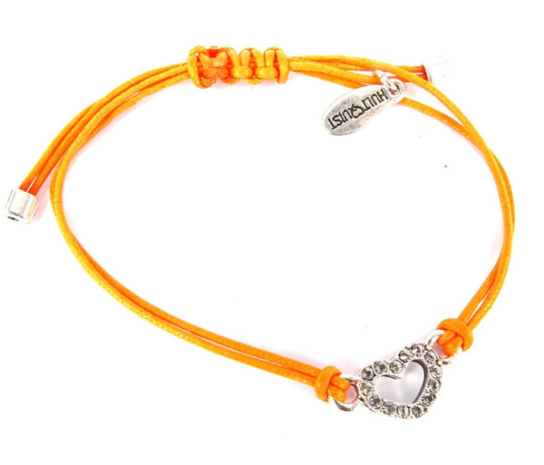 Hultquist Armband Classic Heart silver orange