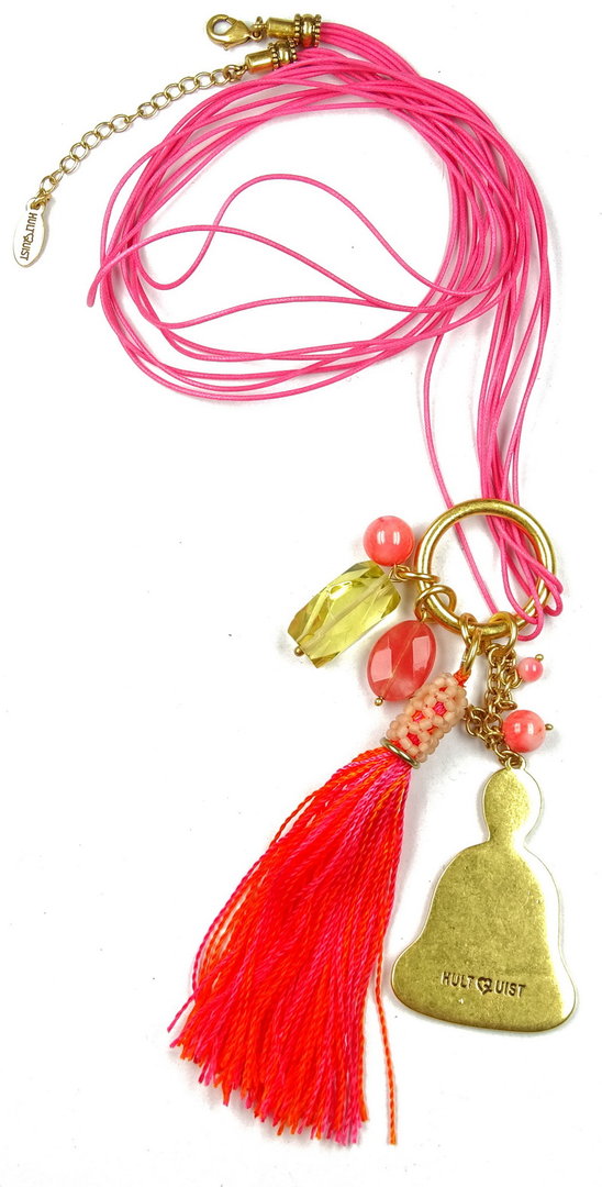Hultquist Halskette antik gold pink