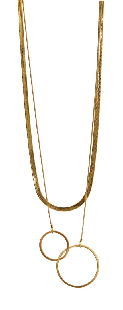 Smykkekunst Halskette Selina 45cm gold