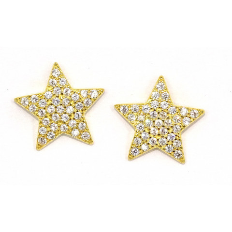 Kurshuni Ohrringe/ Ohrstecker Shining Star gold crystal