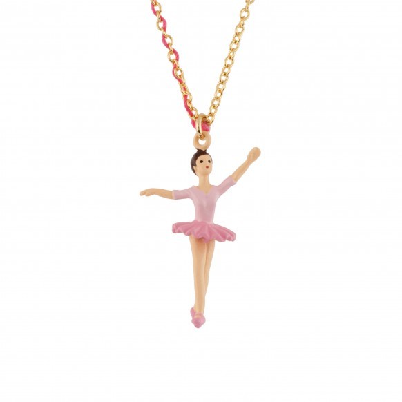 N2 Halskette Ballerina gold pink