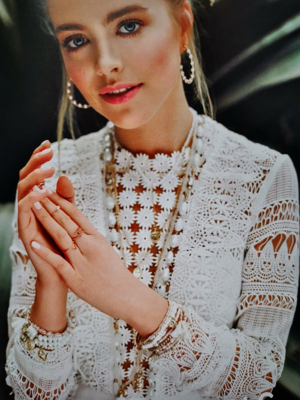 Lizas Halskette White Pearls Prime of Life - white gold