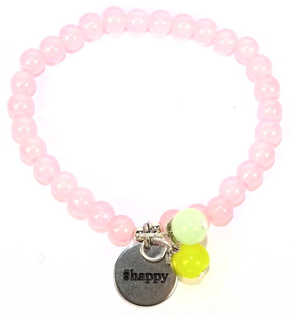 Lieblichkeiten Armband ARM CANDY "#happy" silber-rosa