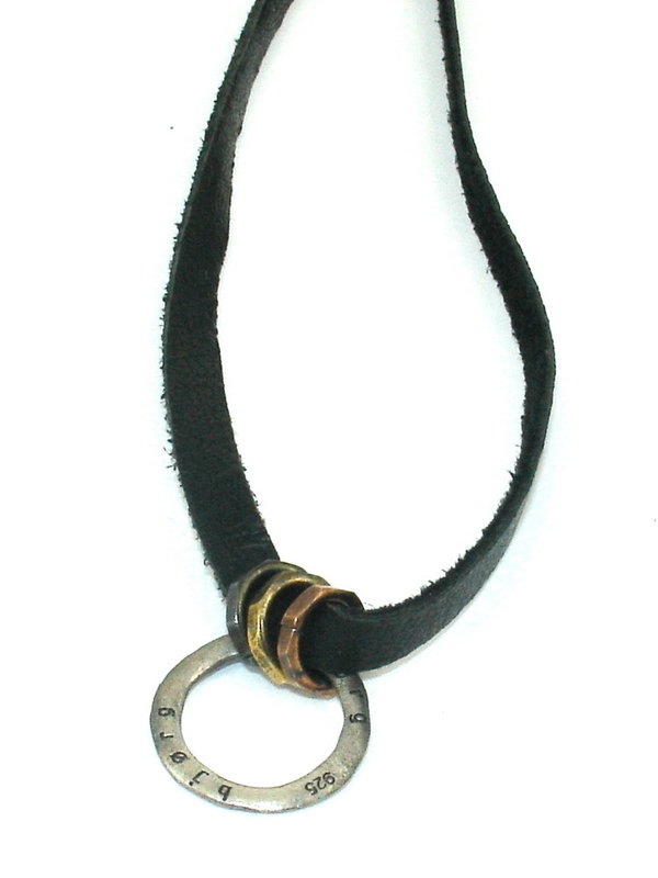 Bjoerg Halskette Leder für Charms - black