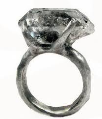 Bjoerg Fingerring Herkimer Diamond - silver - Naturstein-56
