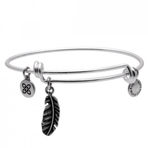 Urban Leaves Armreif/Bangle Indian Feather vintage silver