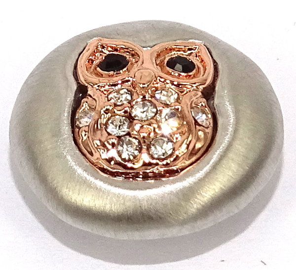 Pavo Real Pequeno Diam 12mm Glamor Owl matt silver polished