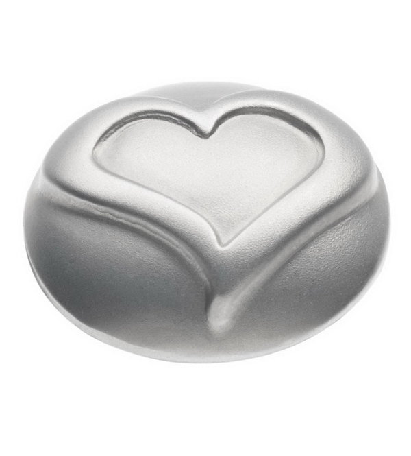 Pavo Real Pequeno Diam 12mm Heart Line rhodium