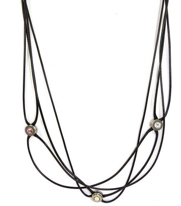 Pavo Real Pequeno Halskette Tres black 80cm
