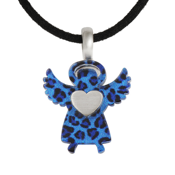 Silberwerk Halskette Mini-Schutzengel Wild Blue