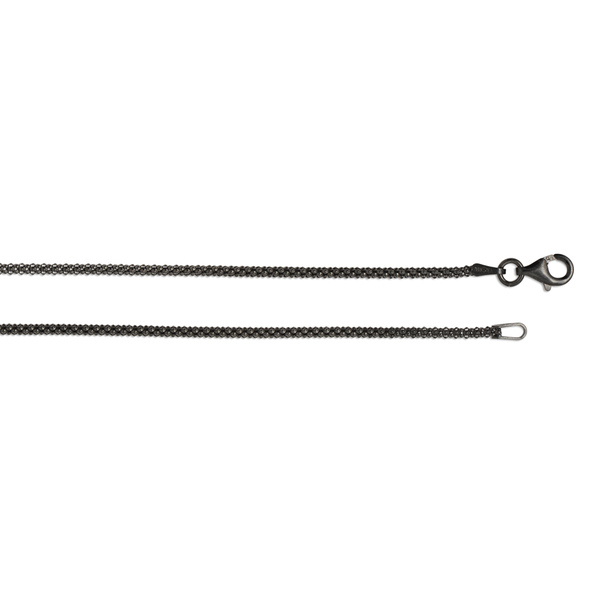 Silberwerk Halskette Himbeer 2mm 90cm 925Silber black