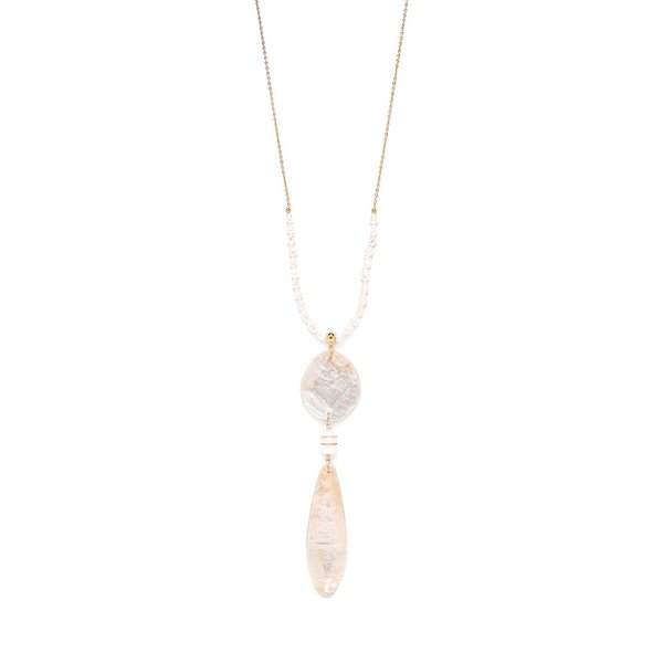 Nature Bijoux Halskette Sweet Pearl lang gold white