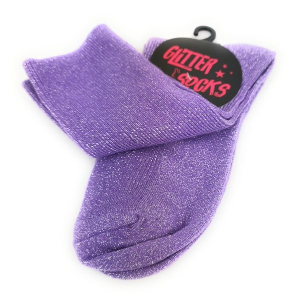 Socken Long Glitter Purple Pinned by K