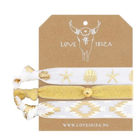 Love Ibiza Haargummi/Armband Sunshine & champagne