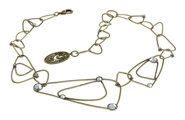 Konplott Halskette Wireworks crystal shine white brass