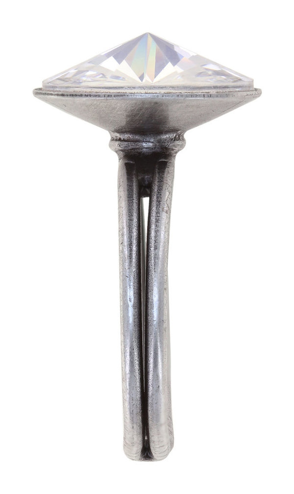 Konplott Fingerring Rivoli 14mm silver white crystal