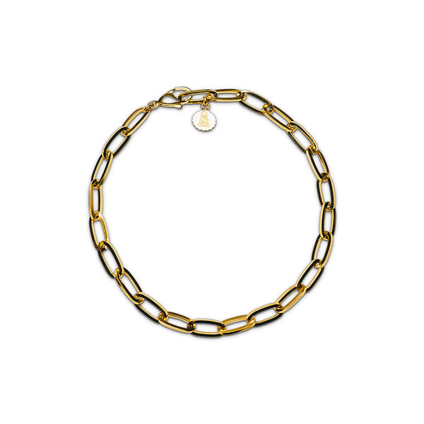 Glücksbringer - Armband - Gliederarmband für Charms gold 19cm
