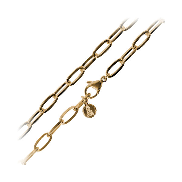 Glücksbringer - Halskette - Gliederkette für Charms gold 55cm