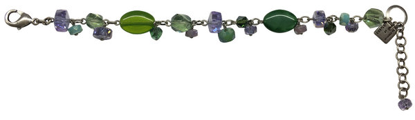Konplott Armband Jelly Flow silver green/lila crystal paradise shine