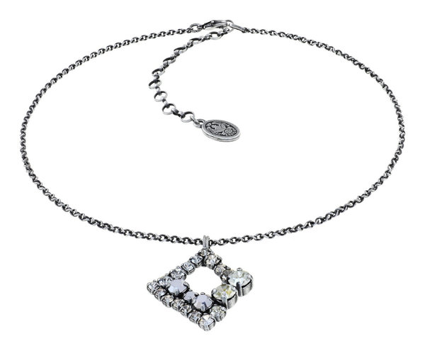 Konplott Halskette mit Anhänger Matrix silver white