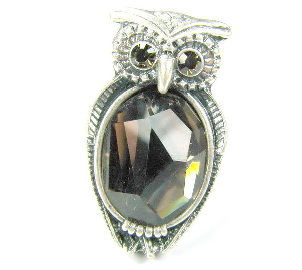 A+C Fingerring Owl/Eule silber one size