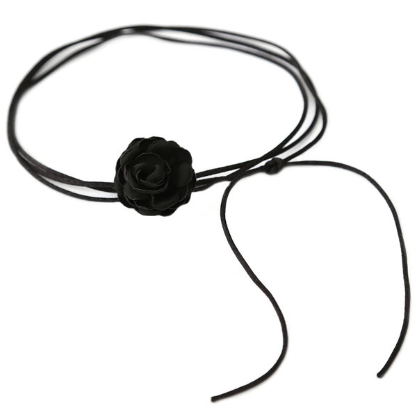Love Ibiza Halsband Blume/Choker schwarz schwarz