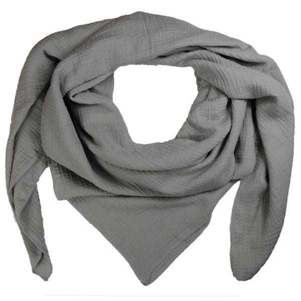 Halstuch aus Musselin Grau 135x135cm von Zallie-Design